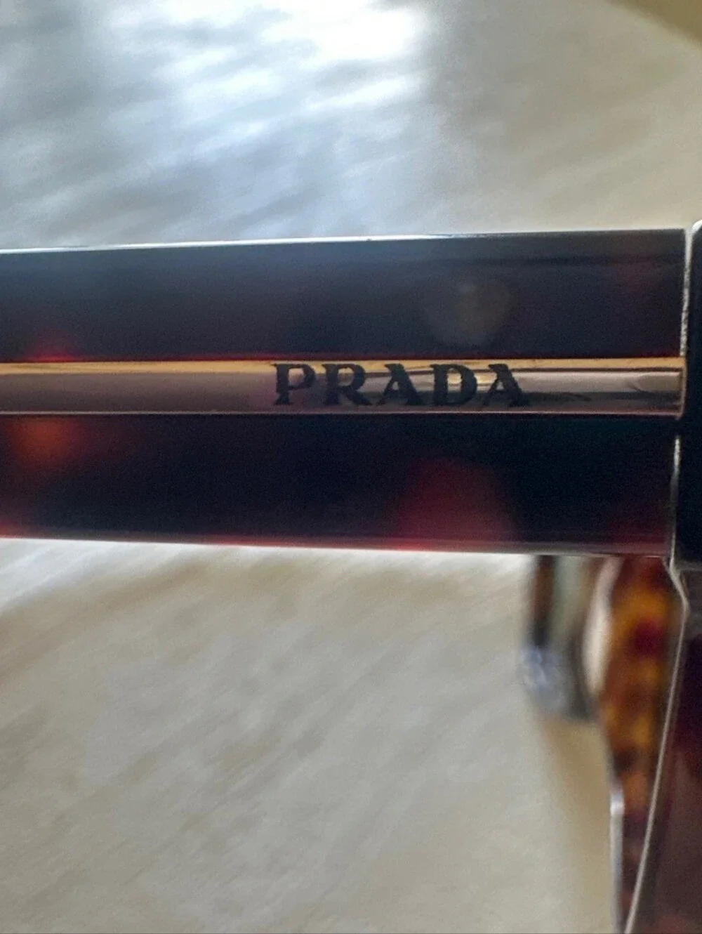 Prada SPR A16 Radica Tortoise Green Sunglasses MINT Full Set Box & Case